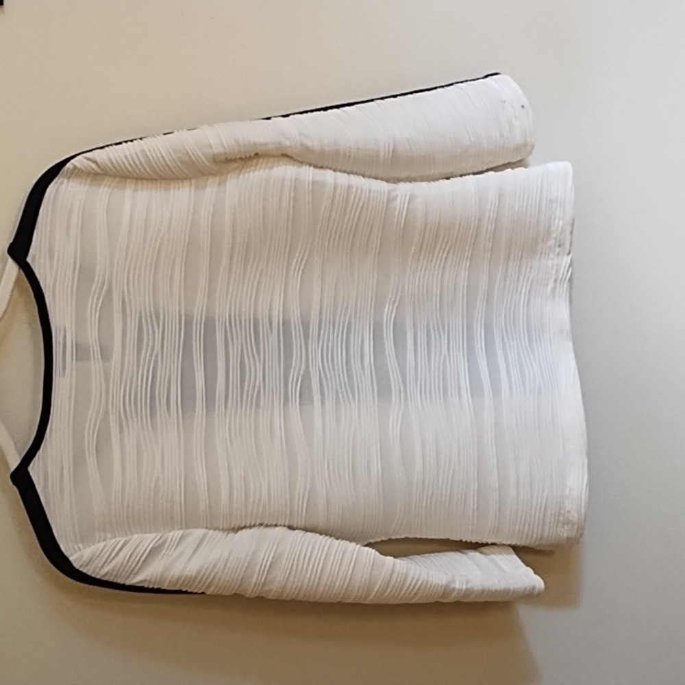ALFANI BEAUTIFUL WORKDAY TO EVENING-OUT CARDIGAN BLACK/WHITE, ZIP FRONT - Picture 6 of 8
